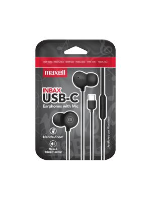IN-BAX - USBC USB-C IN EAR EARPHONES BLK