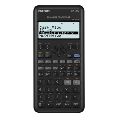 FC-100V  CALCULADORA FINANCIERA DISPLAY DE 4 LINEAS BAT.AAA