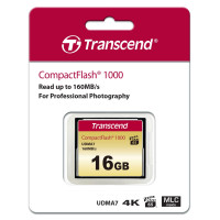TS16GCF1000 16GB CF CARD, MLC, R: 160MB/S Transcend