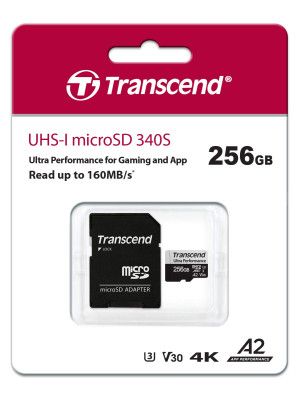 TS256GUSD340S 256GB microSD w/ adapter UHS-I U3 A2 Ultra Performance