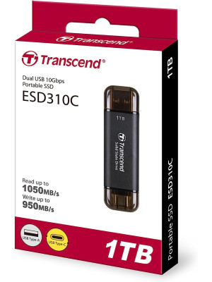 TS1TESD310C 1TB, External SSD, ESD310C, USB 10Gbps, Type C/A