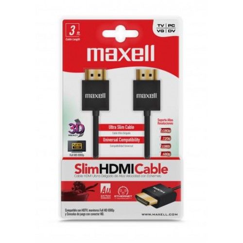 HDMI700-3FT  1.4V ULTRA SLIM HDMI CABLE MAXELL