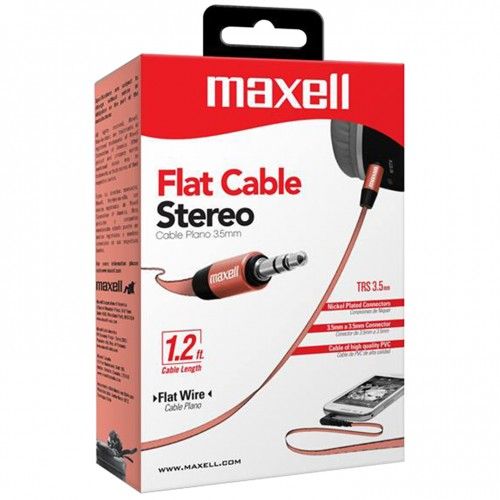 AUD-500 4.5FT FLAT AUDIO 3.5MM CABLE PINK