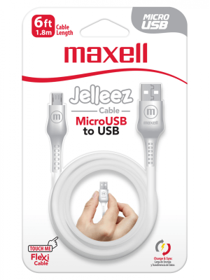 CB-JEL-MICRO - 6FT USB TO MICROB JELLEEZ CABLE WHT