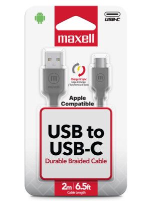BRACG-2M  BRAIDED CABLE USB A USBC  2METROS GRIS