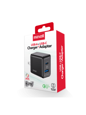 PDC-20 WALL CHARGER 20W PD 2 PORT USBC + USB A