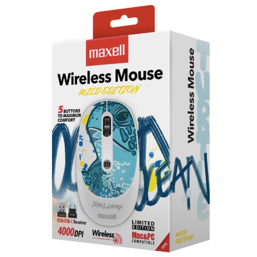 MOWL-320 LIMITED EDITION WIRELESS PRINT MOUSE TURTLE